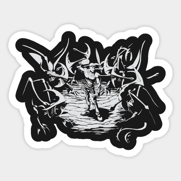 Pitch Black Sticker by MalSemmensArt